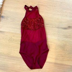 California kisses burgundy sequin leotard